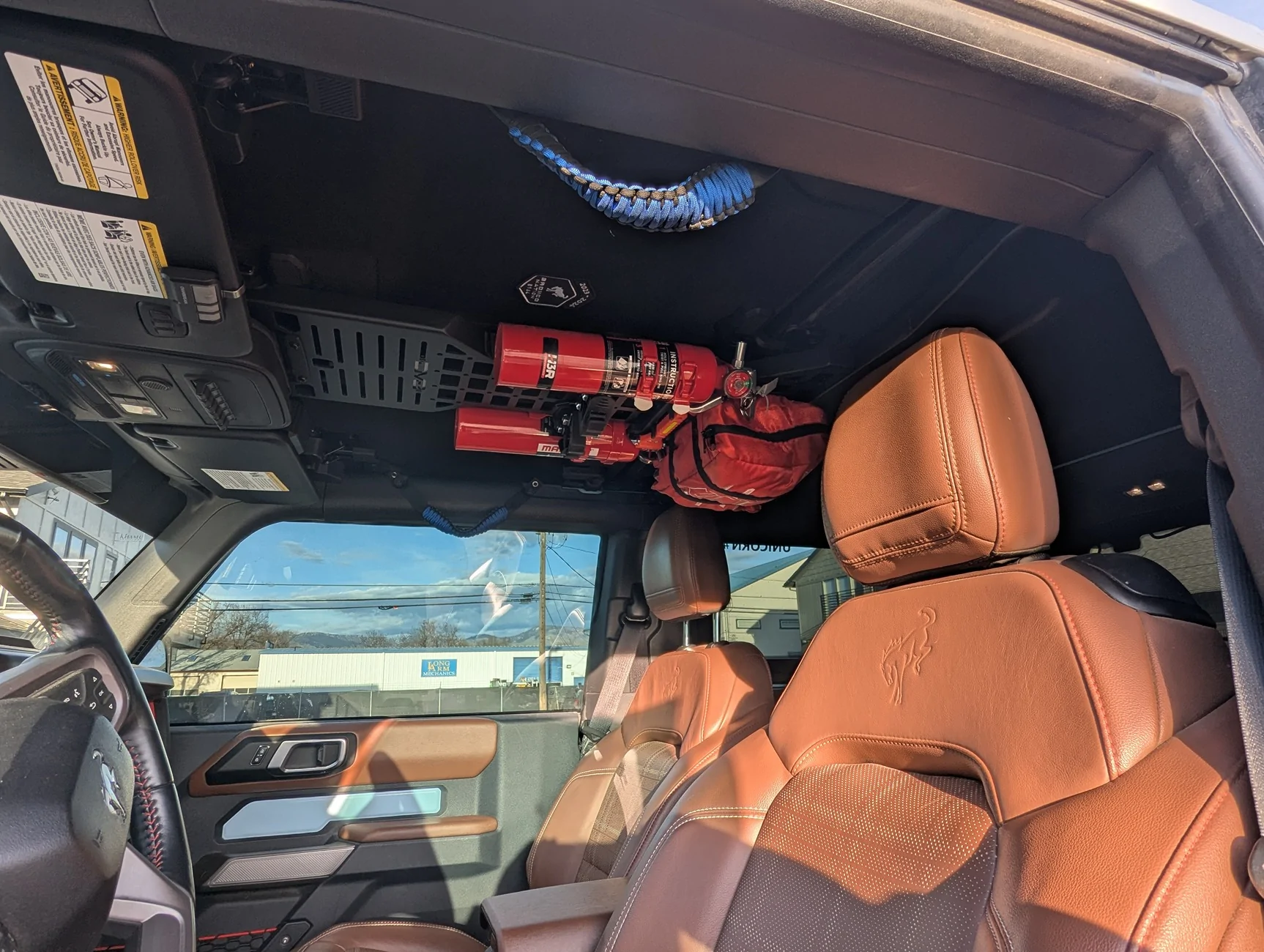 Ford Bronco Fire extinguisher recommendations? Rear mounted options? fire extinguishers and emergency pack