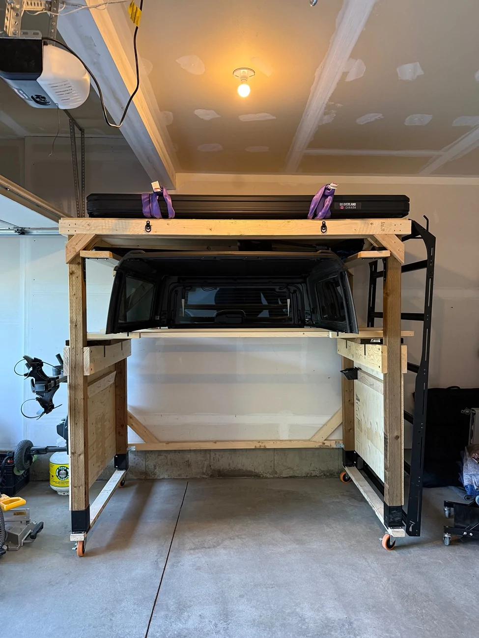 Ford Bronco DIY Rolling Hardtop Storage Shelf IMG_0966