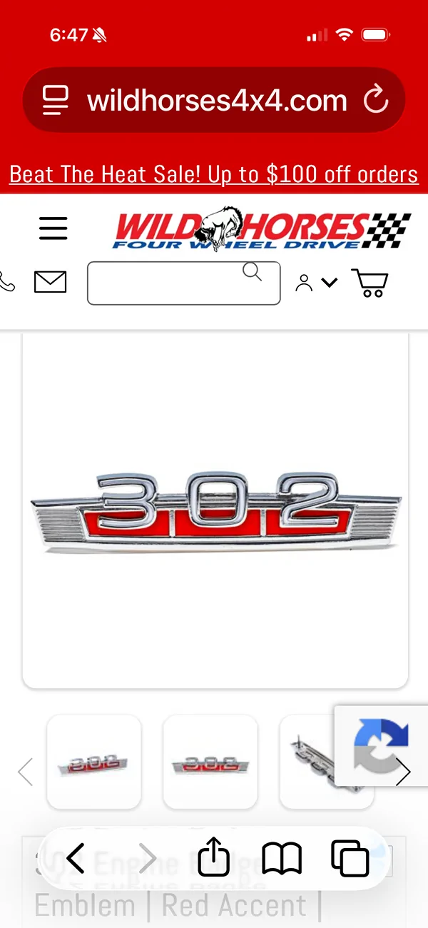 Ford Bronco Round 2 of engine emblems. IMG_3052