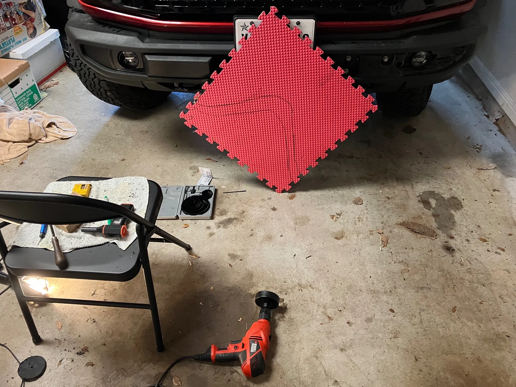 Ford Bronco Fog lights: how to cut the plastic bumper inserts With Photos IMG_2134
