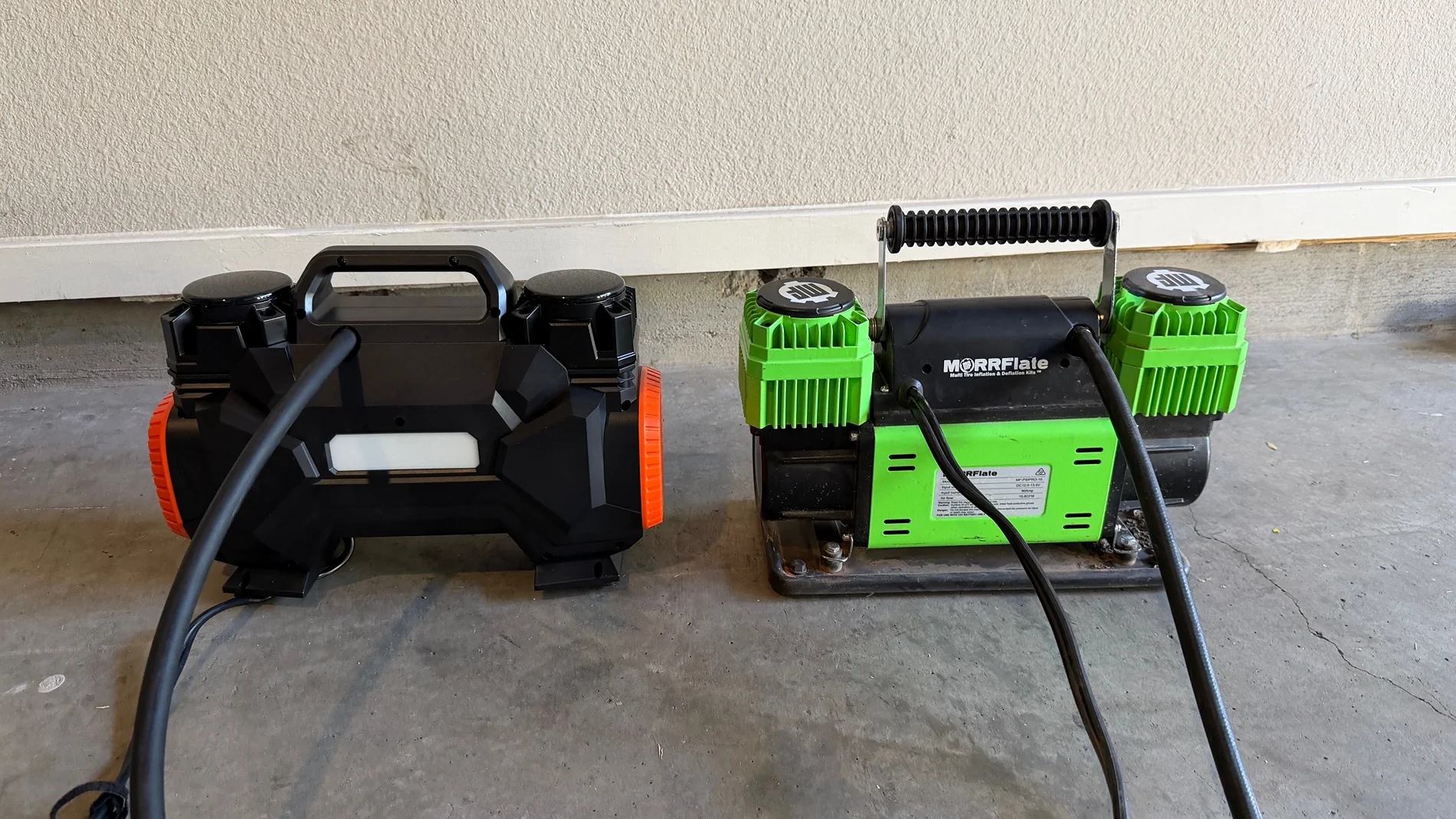 Ford Bronco New Wolfbox Hyperflow 60D portable dual air compressor test IMG_6878
