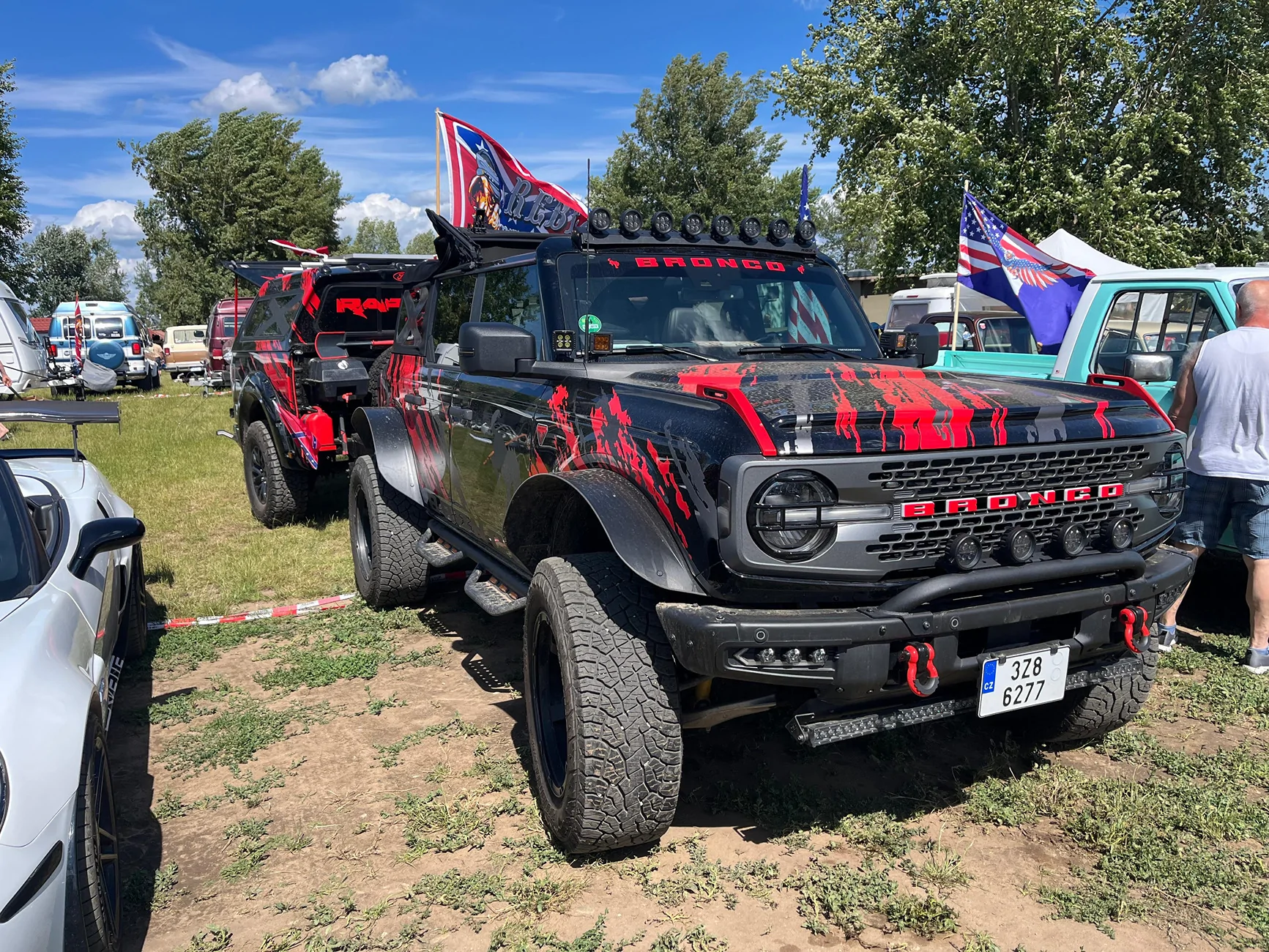 Ford Bronco a meetup of American‑car fans in the heart of Europe - Lacky Cruisers Weekend in the Czech Republic Ford Bronco Badlands MY2024 with a Ford F‑150 Raptor trailer II