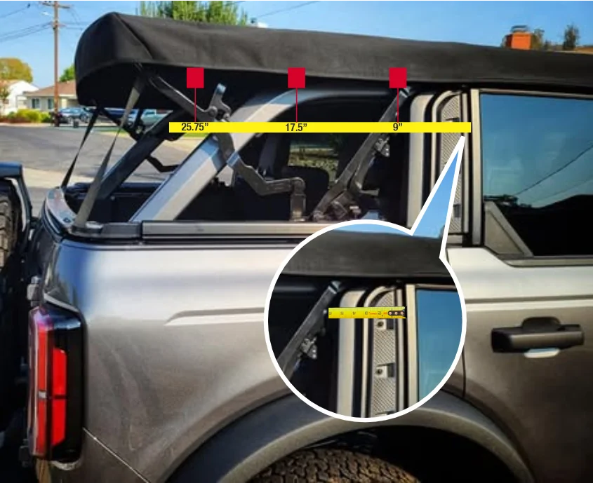 Ford Bronco Open Your Soft Top Without Removing the Windows! New Replacement Road Worthy Rear and Side Windows from X-Rack Clip Measurement