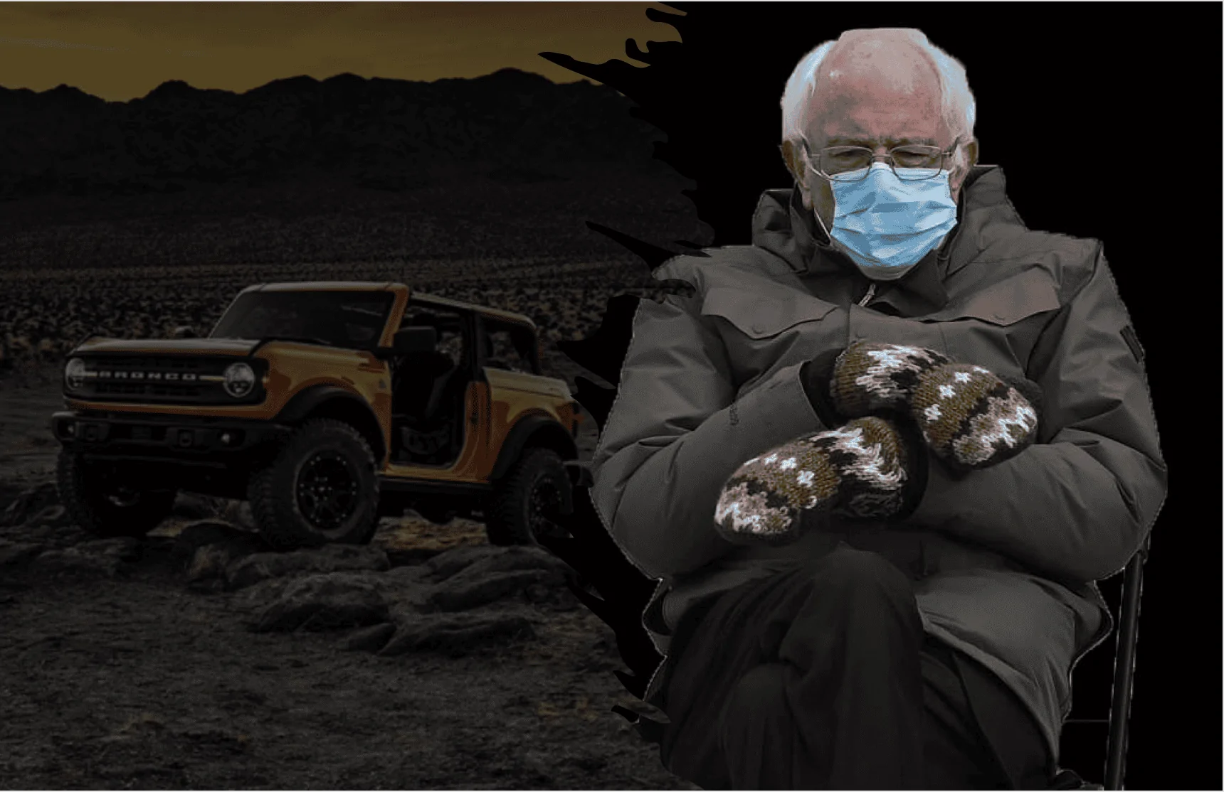 Ford Bronco Bernie Sanders Needs A Bronco Screen Shot 2021-01-20 at 10.24.18 PM