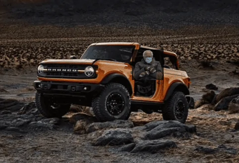 Ford Bronco Bernie Sanders Needs A Bronco Screen Shot 2021-01-20 at 10.19.39 PM