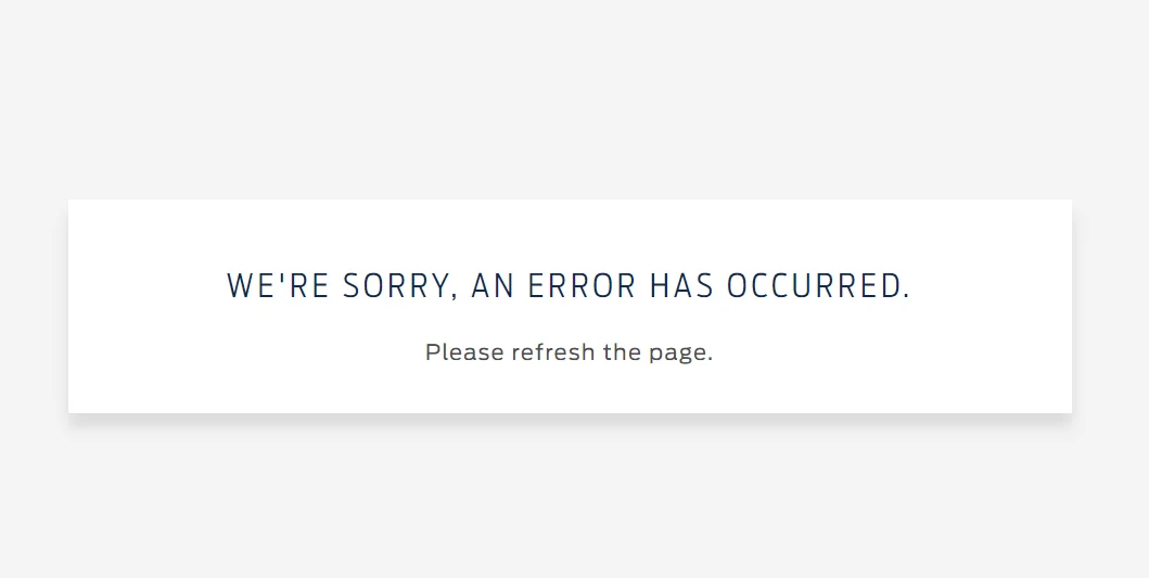 Ford Bronco My Ford account - Error Has Occurred Screenshot (3)