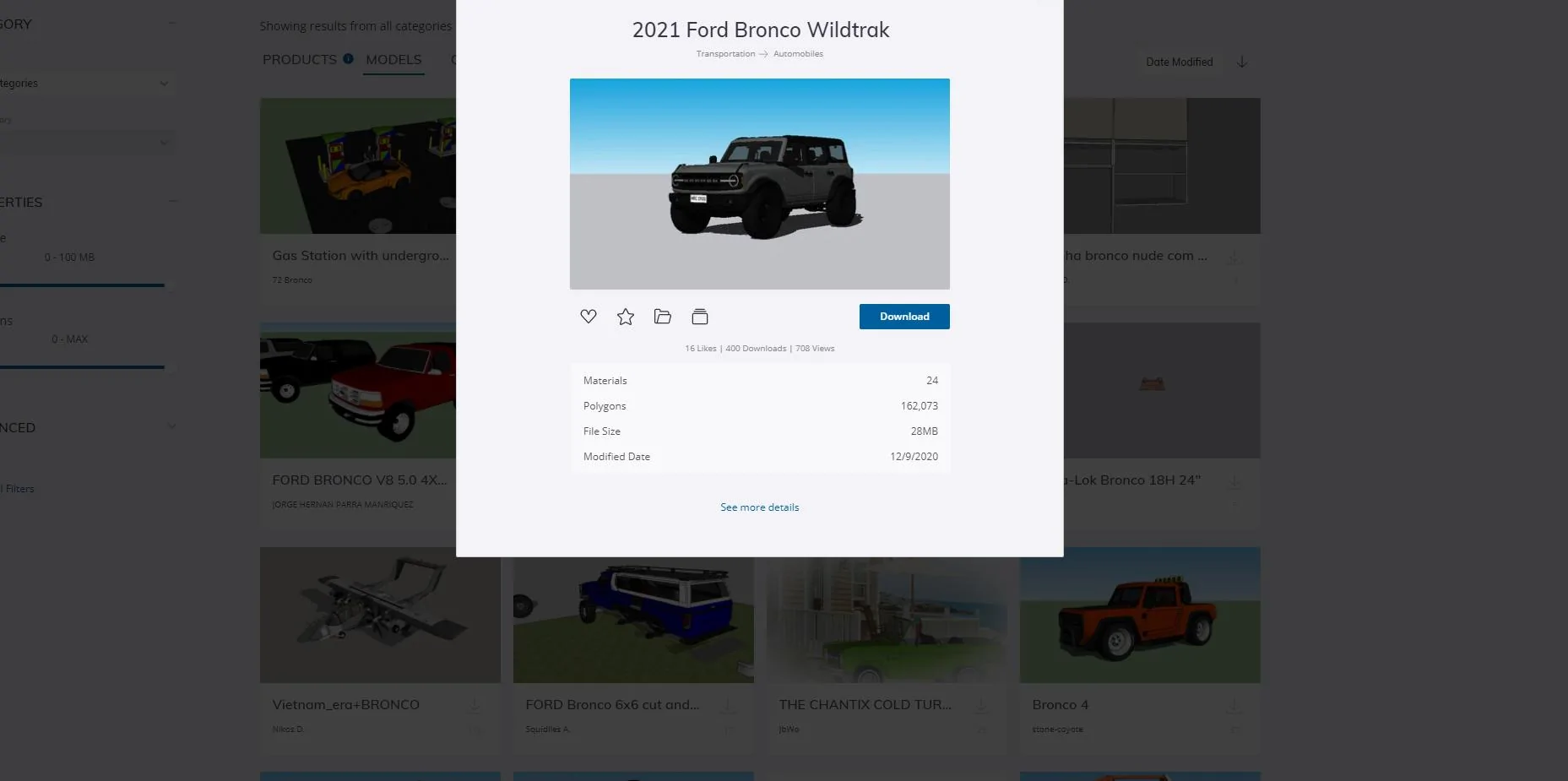Ford Bronco 2021 Bronco 3D Model on Sketchup (FREE) 1234