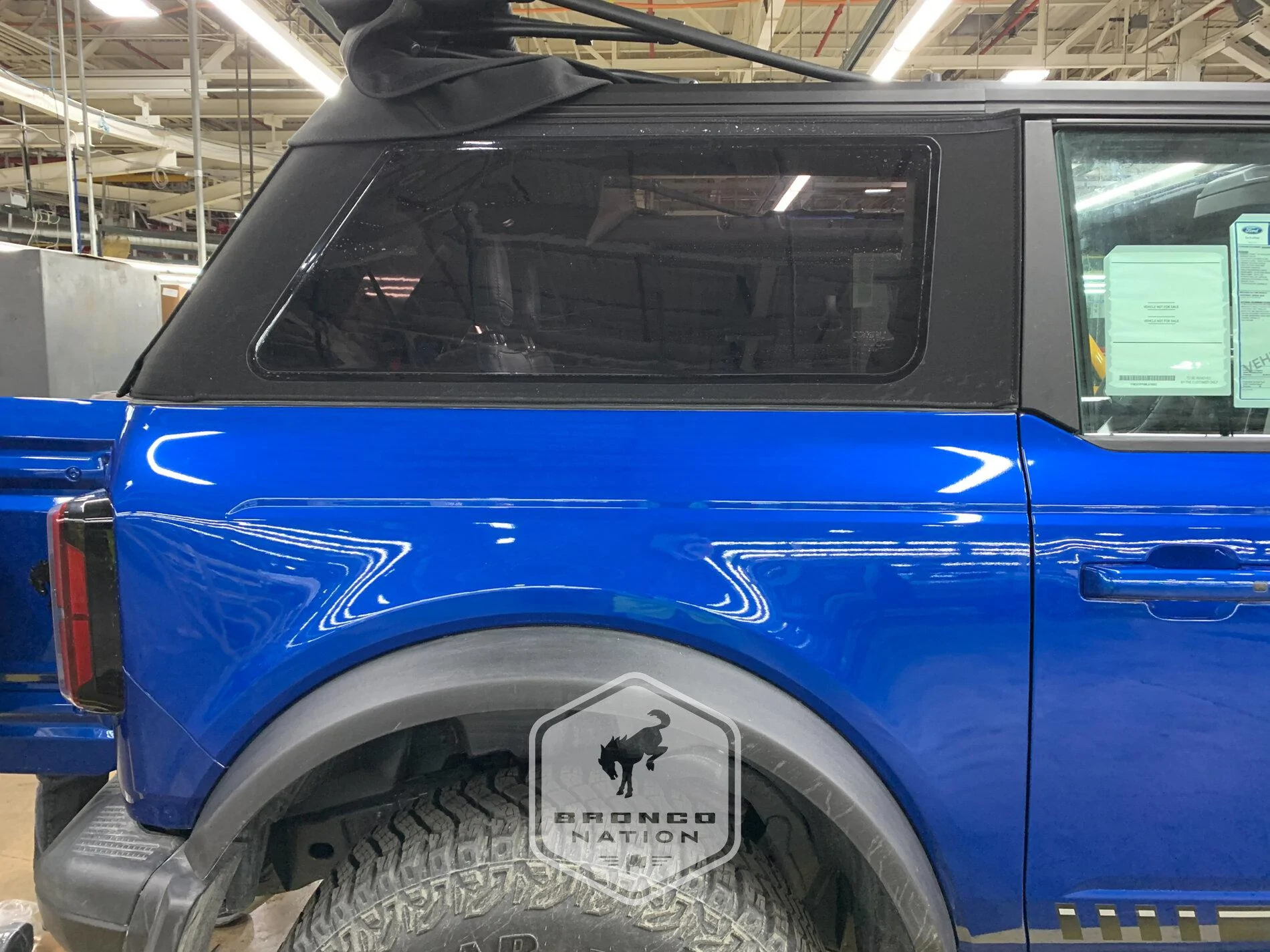 Ford Bronco 2 door fastback top DOES fold back! Lightning Blue First Edition Bronco With Graphics 7a172ed5-5274-4a44-ac21-7283fbc08698-jpeg