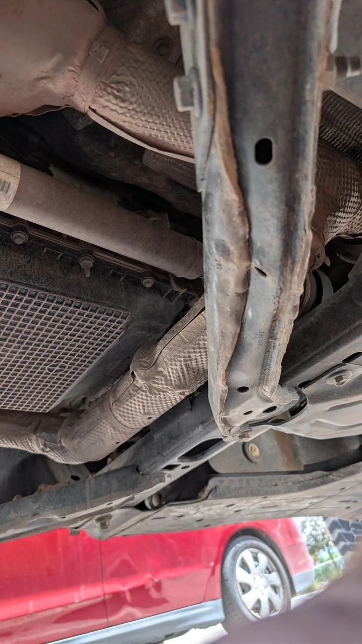 Ford Bronco Transmission crossmember braces - improve or remove? PXL_20260616_175114736
