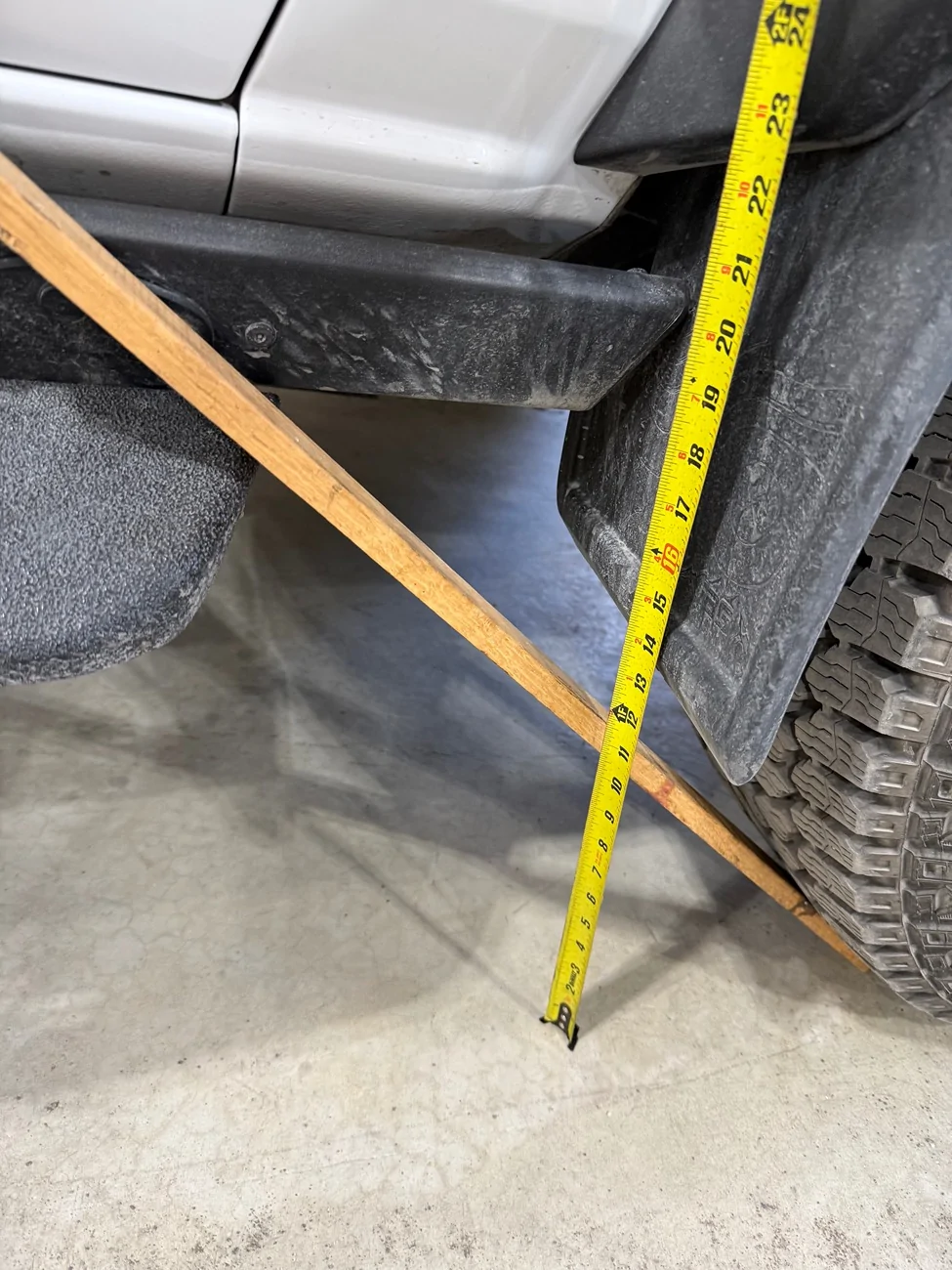 Ford Bronco Rokblokz XL Front Mud Flaps ground clearance IMG_0496