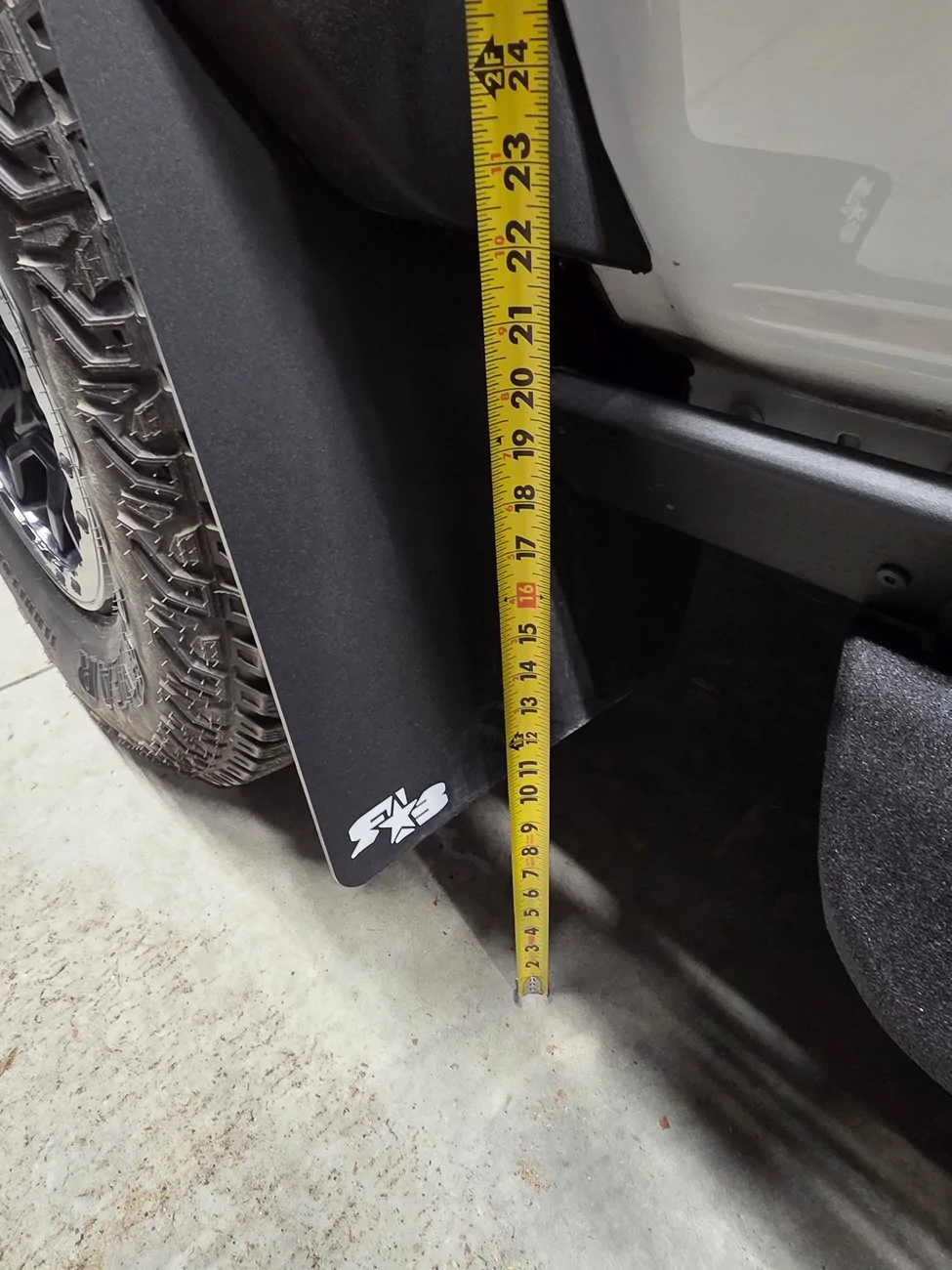 Ford Bronco Rokblokz XL Front Mud Flaps ground clearance 20260618_154137