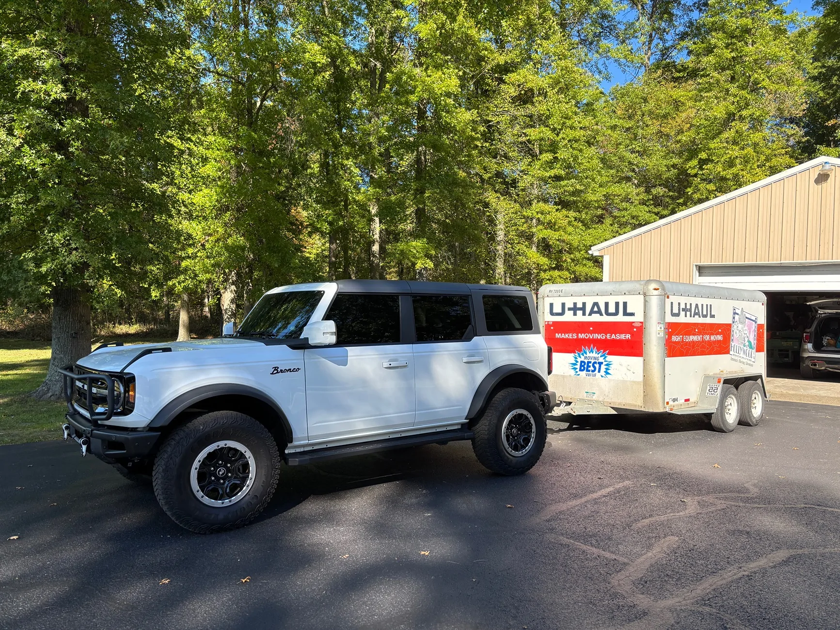 Ford Bronco Towing a U-Haul Trailer IMG_8129