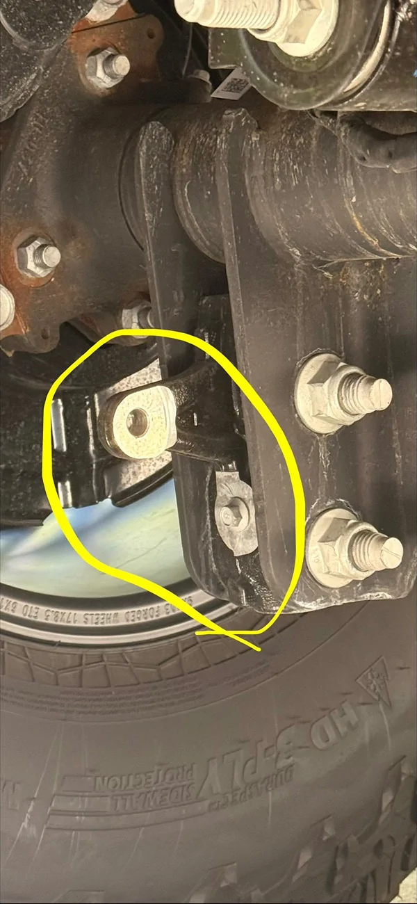 Ford Bronco What is this Raptor rear axle shock mount forged bracket for? IMG_2102
