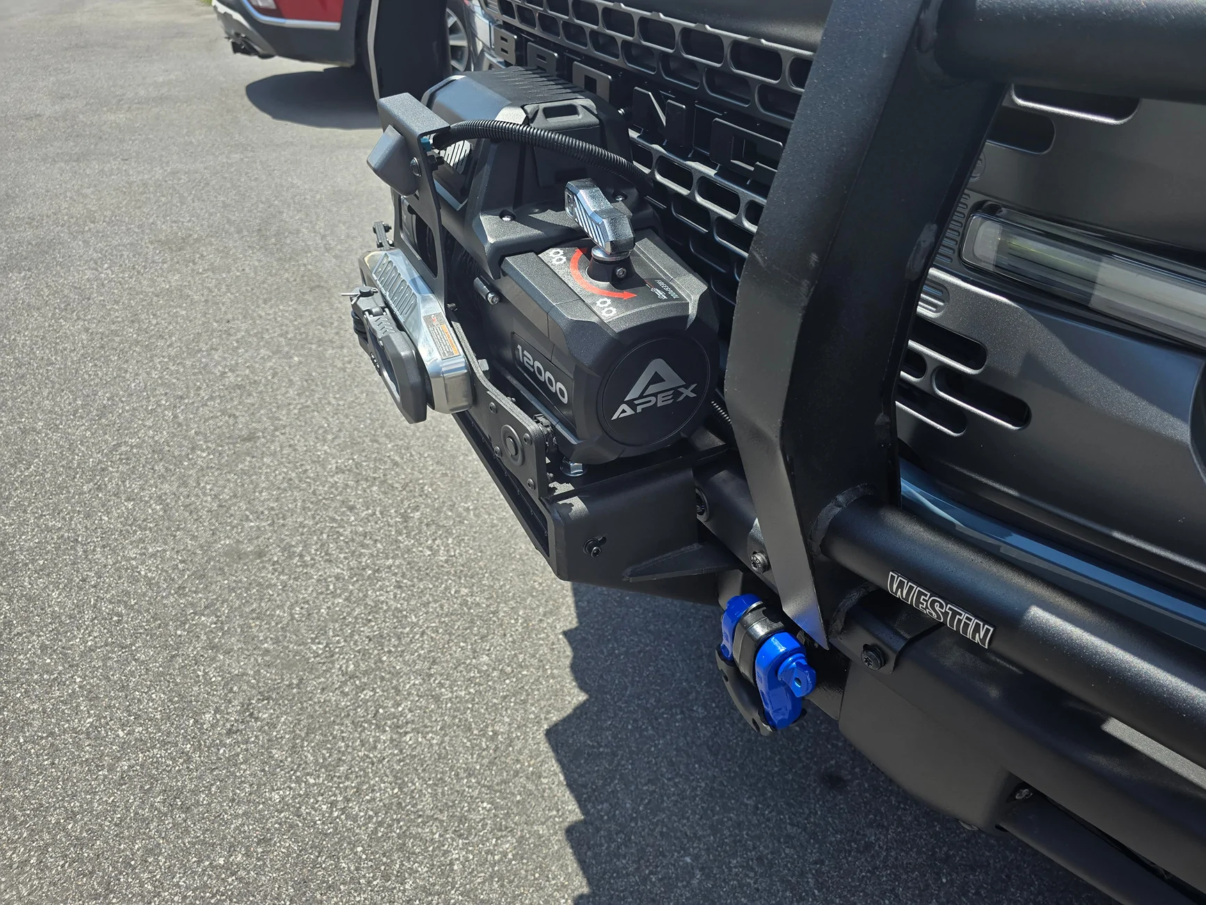 Ford Bronco Badland Winch on Rough Country High Mount 20260610_144038