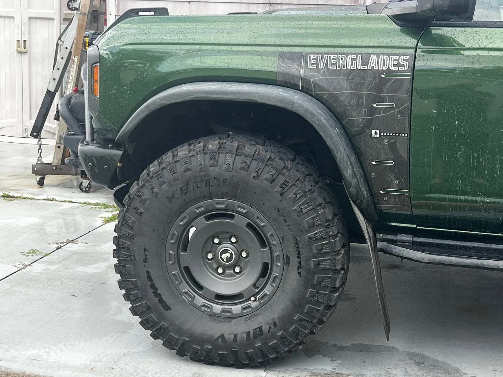 Ford Bronco Rokblokz XL Front Mud Flaps ground clearance IMG_2251