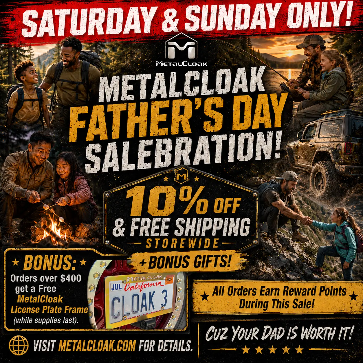 Ford Bronco Off Road Dads Are Cool - It's a Father's Day Salebration! FathersDay-Day1 Ad