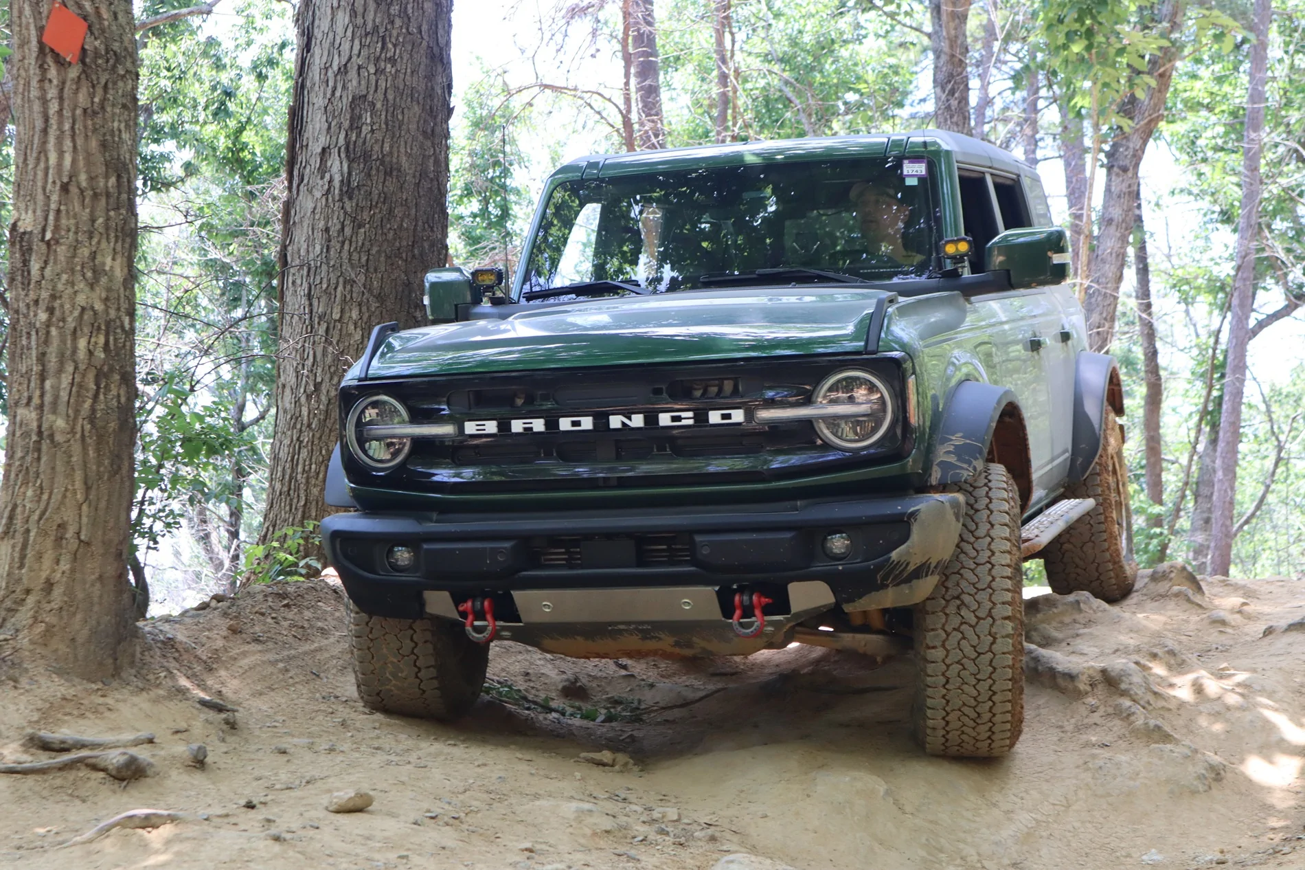 Ford Bronco Asfir aluminum front skid for 25 OBX with plastic front bumper IMG_9588