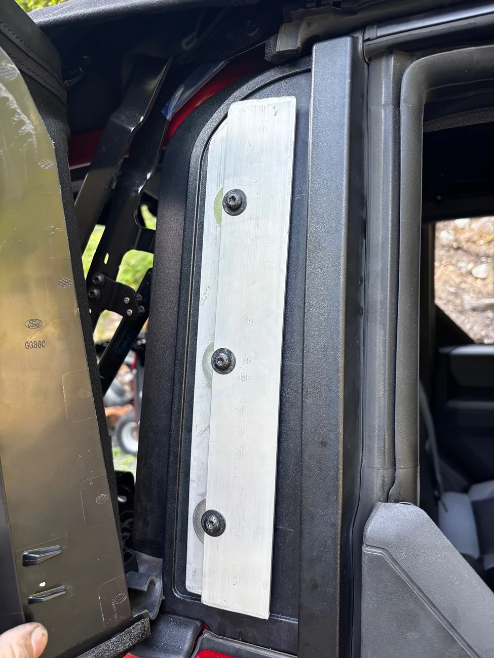 Ford Bronco Soft top brackets, homemade. Ford would have cost 1400. For all the brackets. IMG_1639