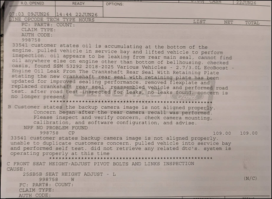 Ford Bronco Fluid leak near the rear main seal - Fixed 1
