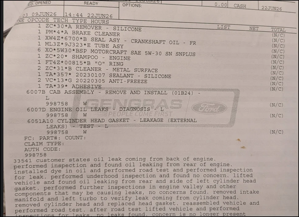 Ford Bronco Fluid leak near the rear main seal - Fixed 4