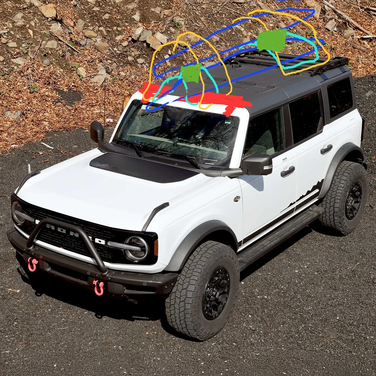 Ford Bronco Dual kayak J-hook carrier that works with the EZ4x4 rack? Bronco-FliptopRack-SubImage2