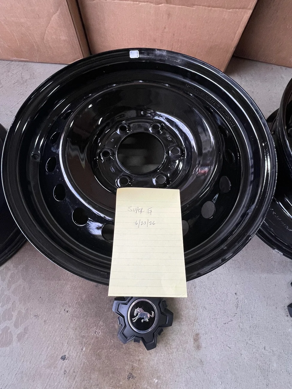 Ford Bronco FS: $250 OBO 5x Big Bend black diamond 17 x 7.5 steel wheels (Ford OEM) Bolt pattern: 6x139.7 mm (6x5.5") Offset (ET): +55mm IMG_3498