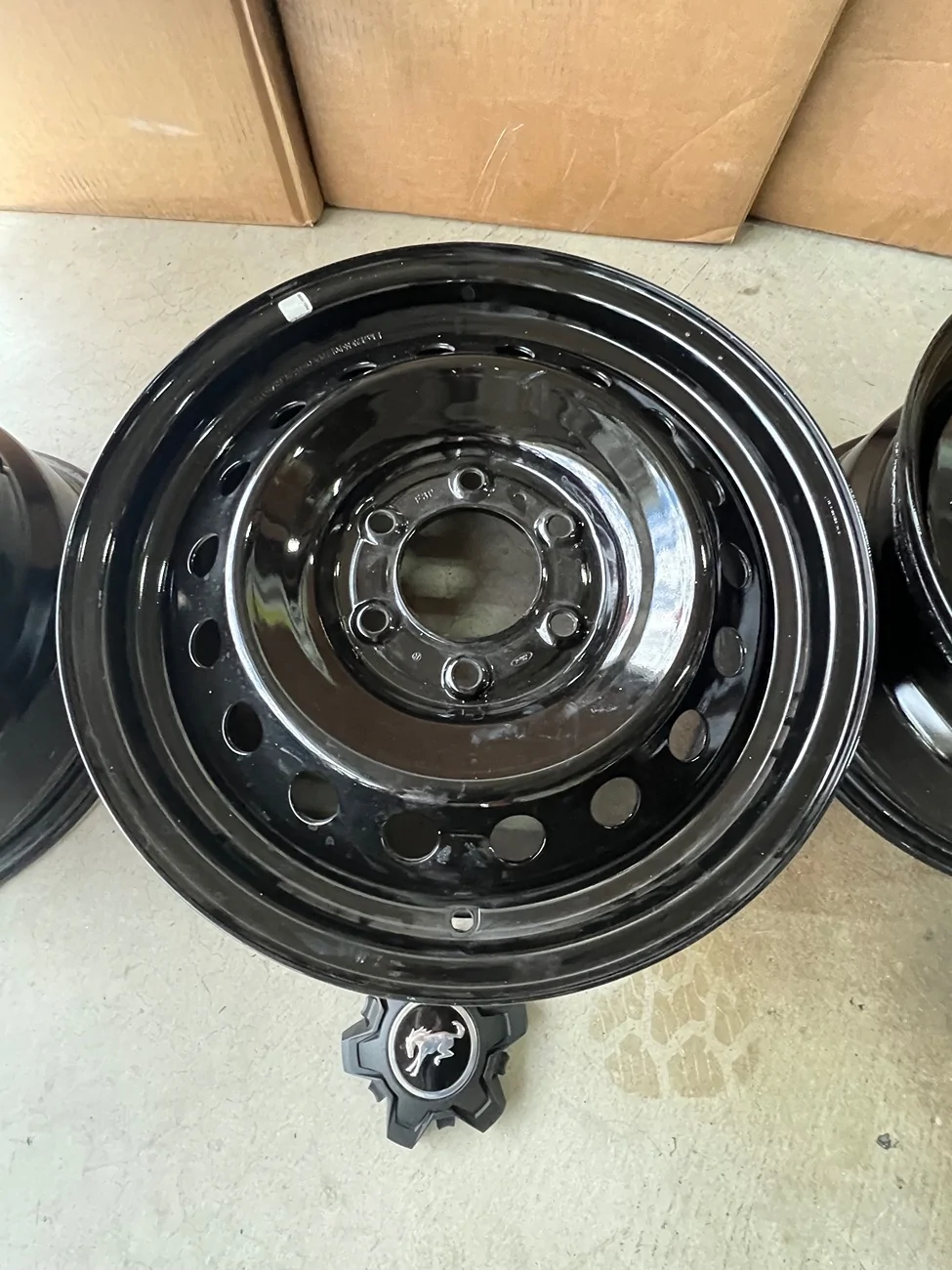 Ford Bronco FS: $250 OBO 5x Big Bend black diamond 17 x 7.5 steel wheels (Ford OEM) Bolt pattern: 6x139.7 mm (6x5.5") Offset (ET): +55mm IMG_3499