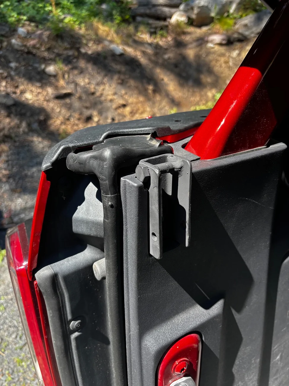 Ford Bronco New soft top rear support. Homemade IMG_1636