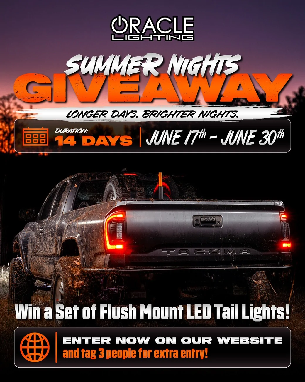 Ford Bronco Summer Nights Giveaway – Win a Set of ORACLE Flush Tail Lights! ☀️ summernights-insta1