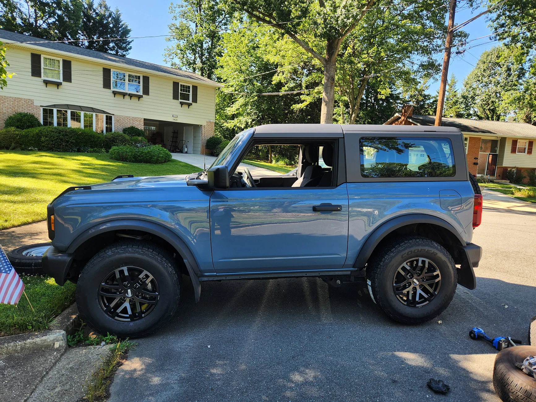 Ford Bronco Less offset will move my tires two inches toward the frame.  OK? Bronco tires finished