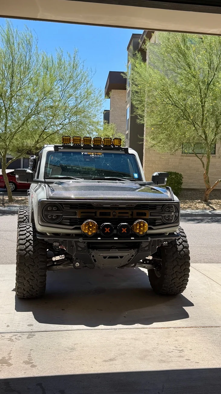 Ford Bronco Anderson Composites Type-RT ‘Raptor style’ Carbon Fiber Hood install IMG_7317
