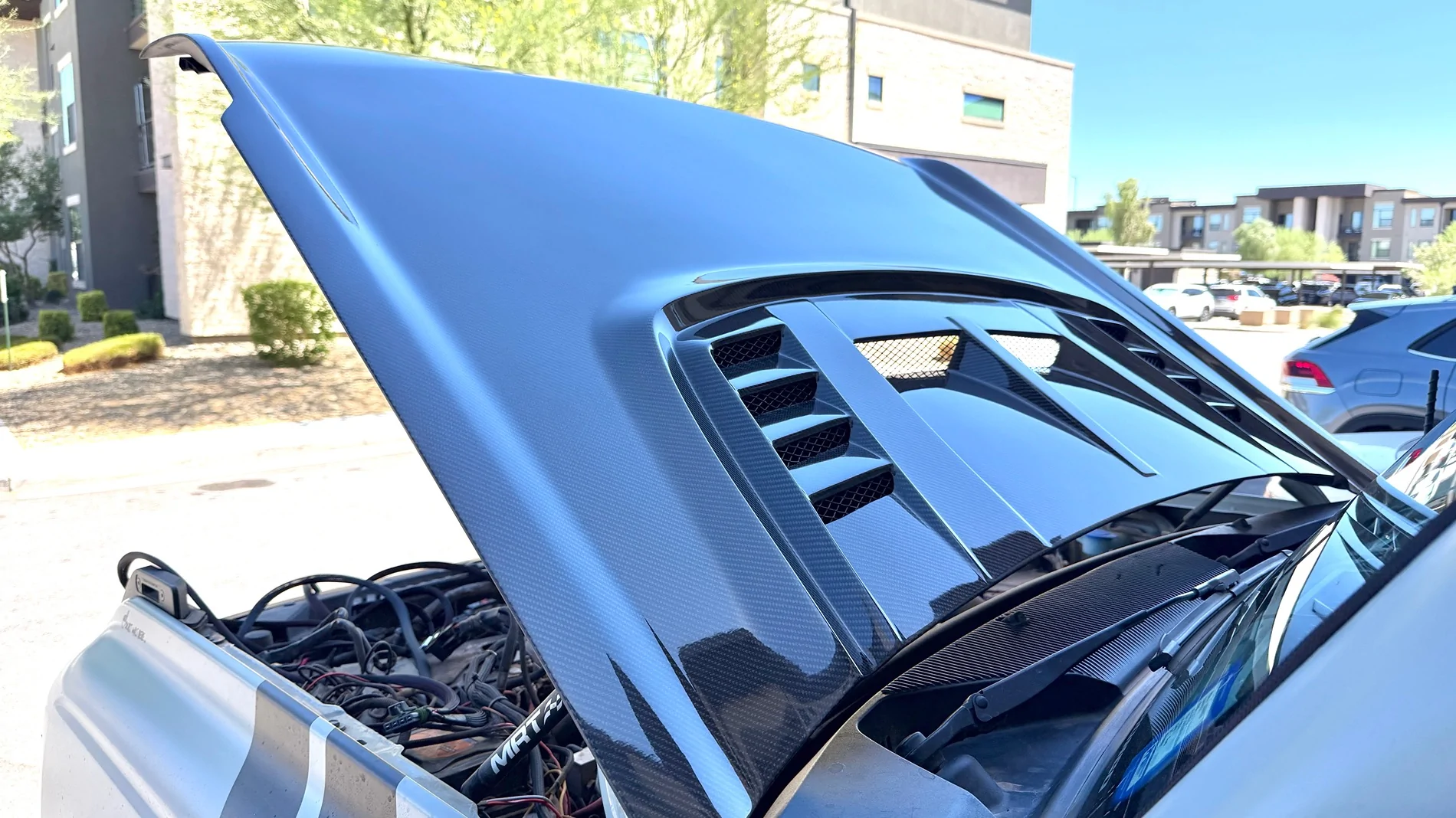Ford Bronco Anderson Composites Type-RT ‘Raptor style’ Carbon Fiber Hood install IMG_7410
