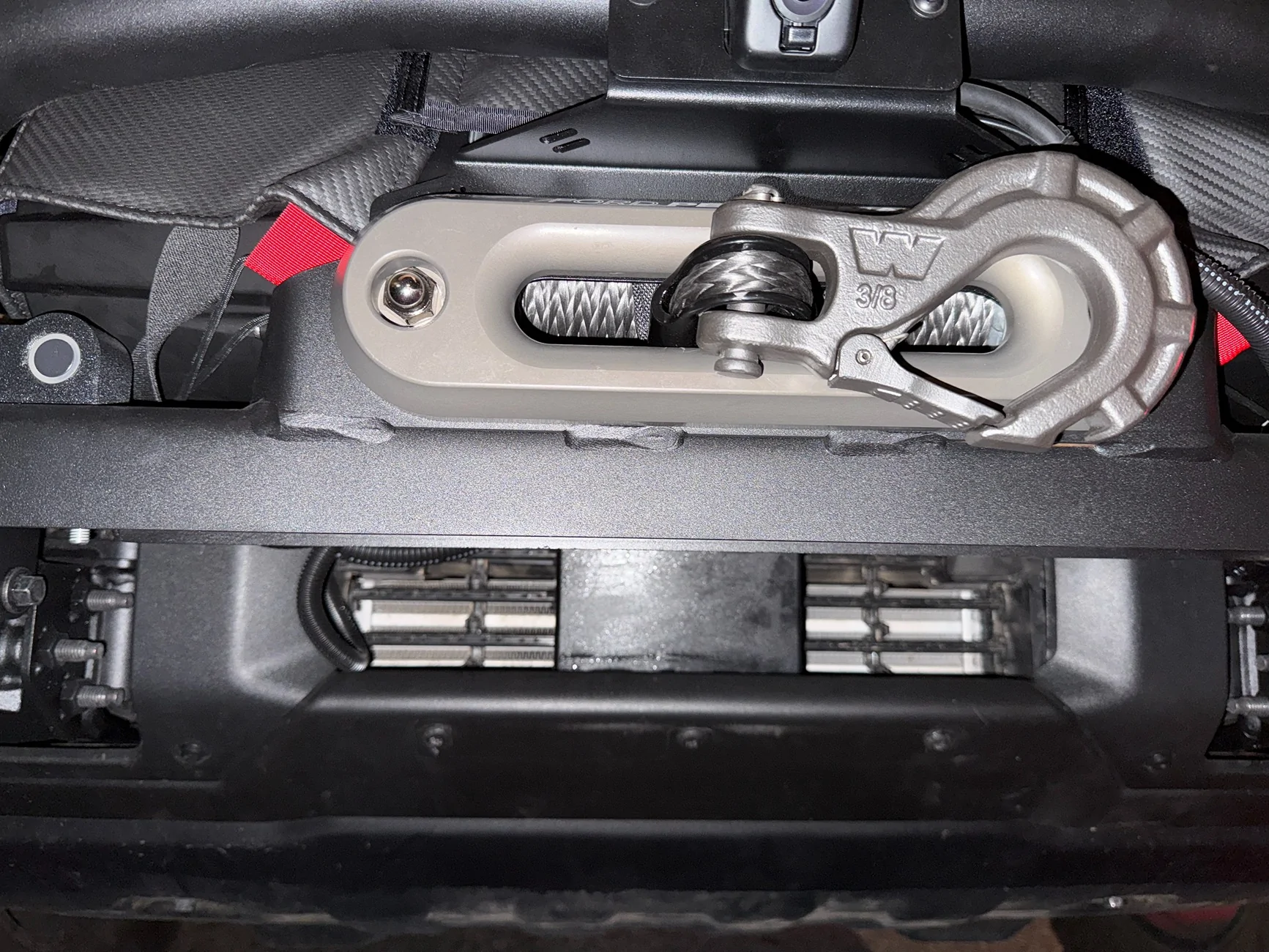 Ford Bronco Ford Performance Winch with Sensors (ACC, Camera, and Parking) Works Fine; Parts List and Photos ACC Sensor after Winch install 2