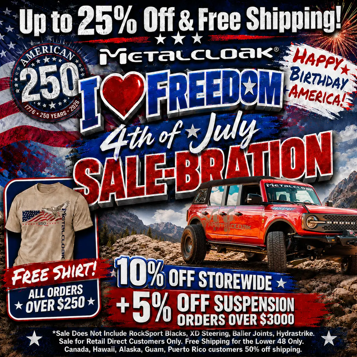Ford Bronco I ❤️ Freedom 4th of July SALEBRATION... Save up to 25% Off (Free Bonus Tee Too!) 1783071636500-og