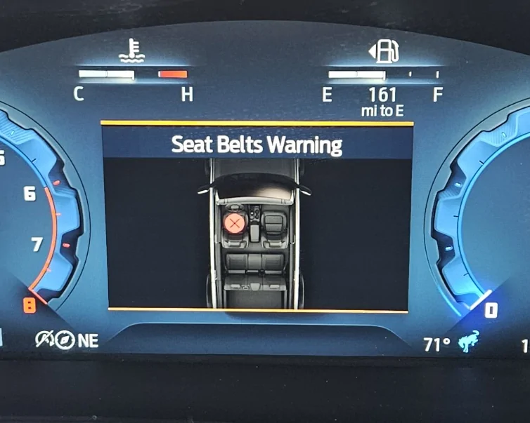 Ford Bronco 2025 Badlands Permanent Seatbelt Warning while Parked? 1783132657500-lx