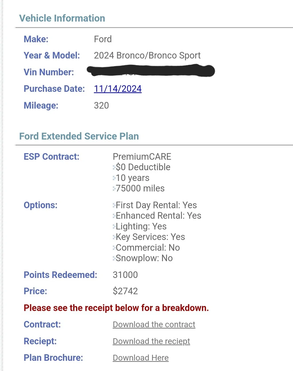 Ford Bronco Extended warranty options Screenshot_20250212_164236_Email