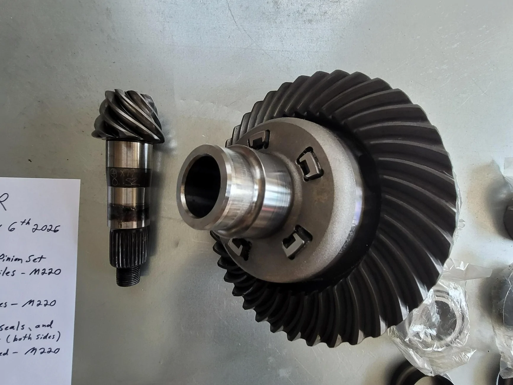 Ford Bronco Spicer M220 4.88 Ring & Pinion, Ford M220 OEM E-Locker, and M220 Outer Axle Bearing and Seal Kit ($450 Shipped) 20260706_132227