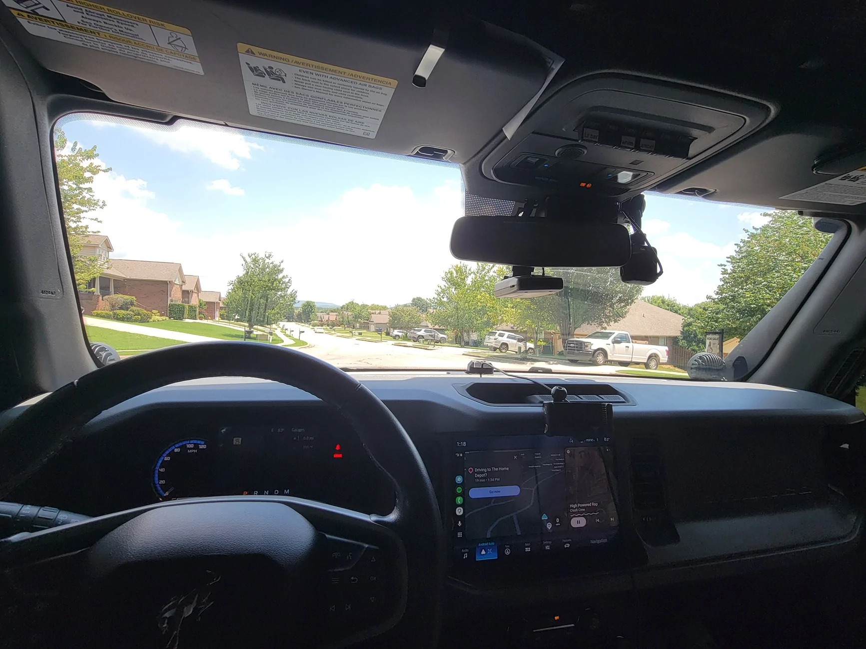 Ford Bronco Cracked Windshield - Non OEM replacement 20260708_131829