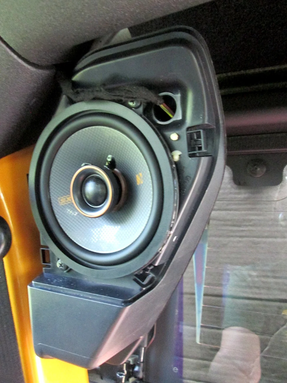 Ford Bronco How to Install 5.25" Kicker KSC Speakers in the Factory Pods IMG_0024