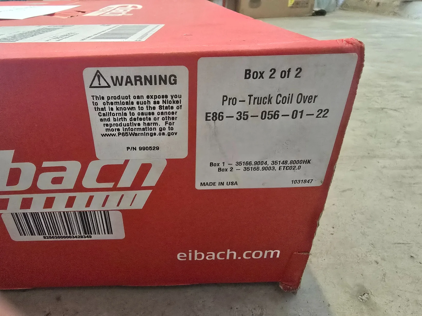 Ford Bronco (New Unopened) Eibach Pro Truck 2.0 Coilovers - Hoss 2.0 Replacement 1000012253