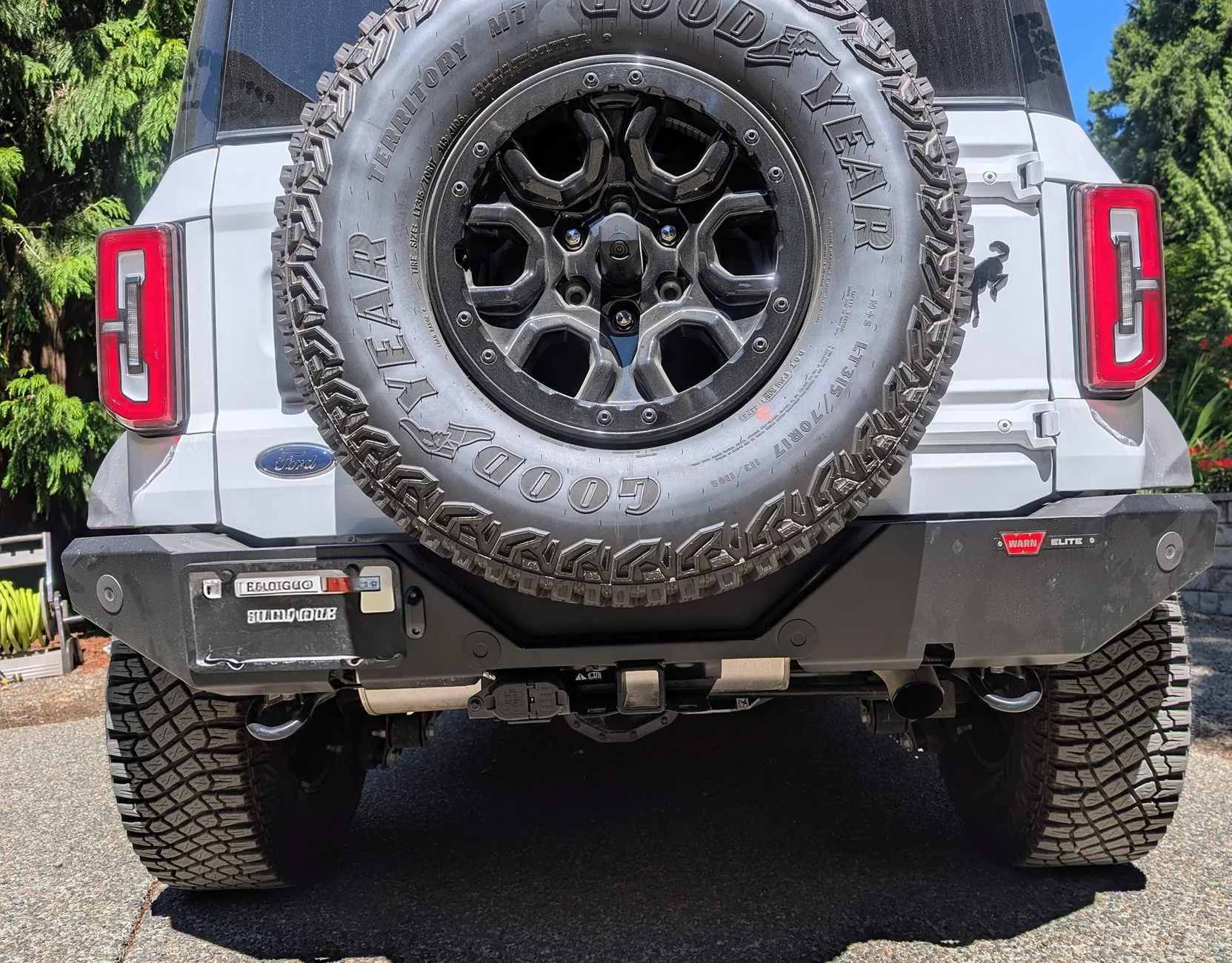 Ford Bronco Warn Elite Rear Bumper - Squashing the Squeak PXL_20260712_214114217~2