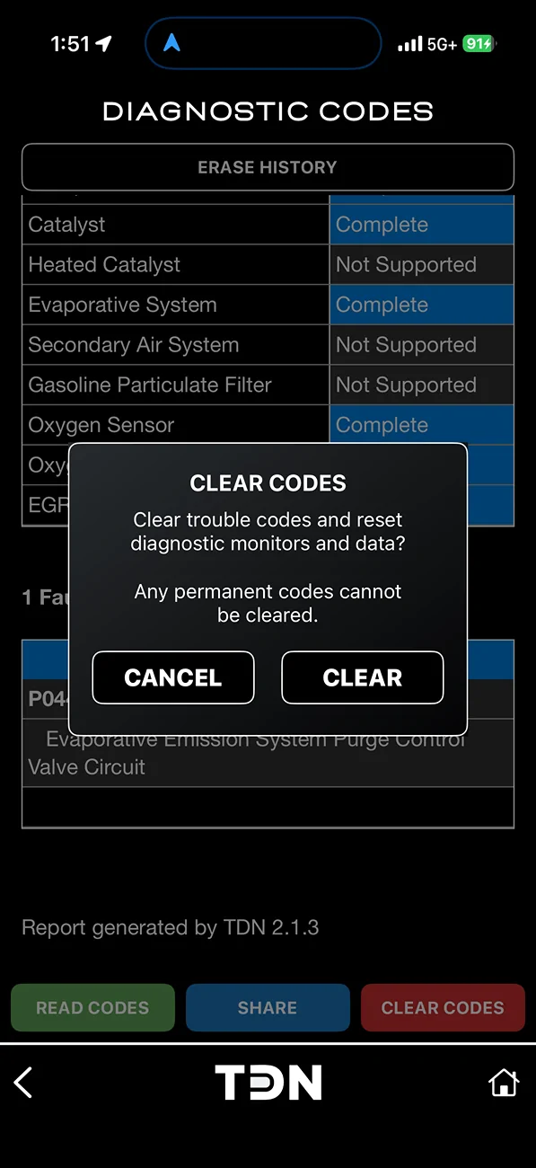 Ford Bronco Code PO443 EVAP emissions system Purge Control Valve Circuit IMG_1050