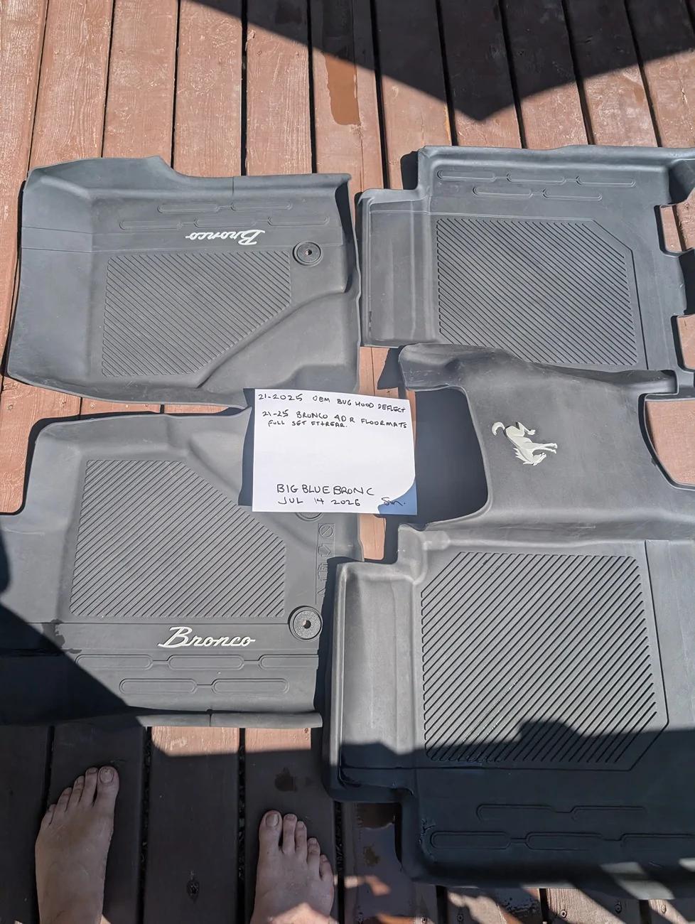 Ford Bronco 21-25 OEM Bronco Floormat set PXL_20260714_144207107