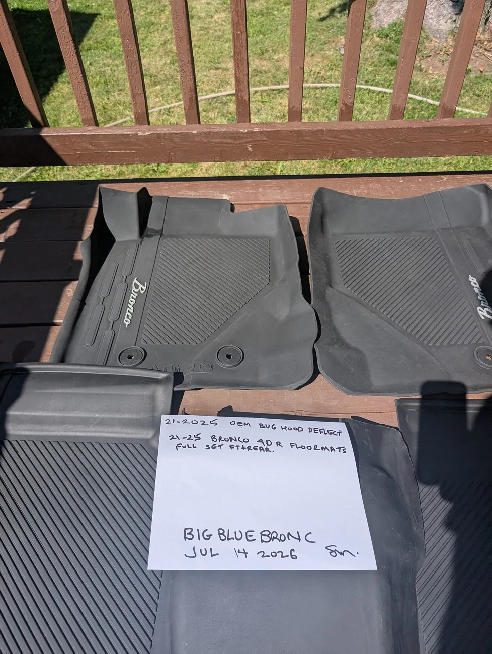 Ford Bronco 21-25 OEM Bronco Floormat set PXL_20260714_144127179