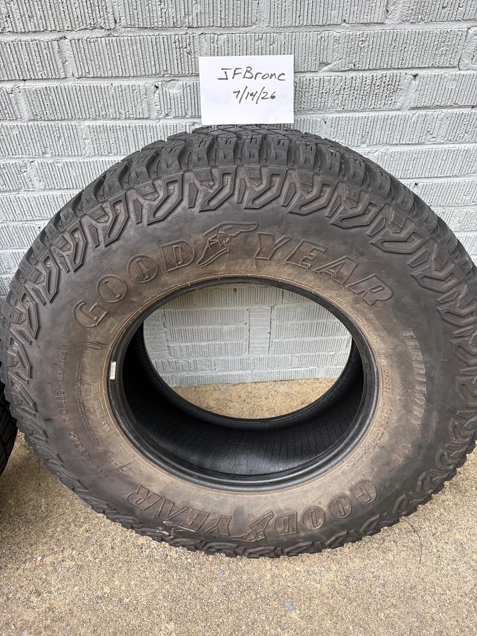 Ford Bronco $400 for 5 Sasquatch Tires - Goodyear Territory M/T LT 315/70R17 - ATL metro IMG_2717