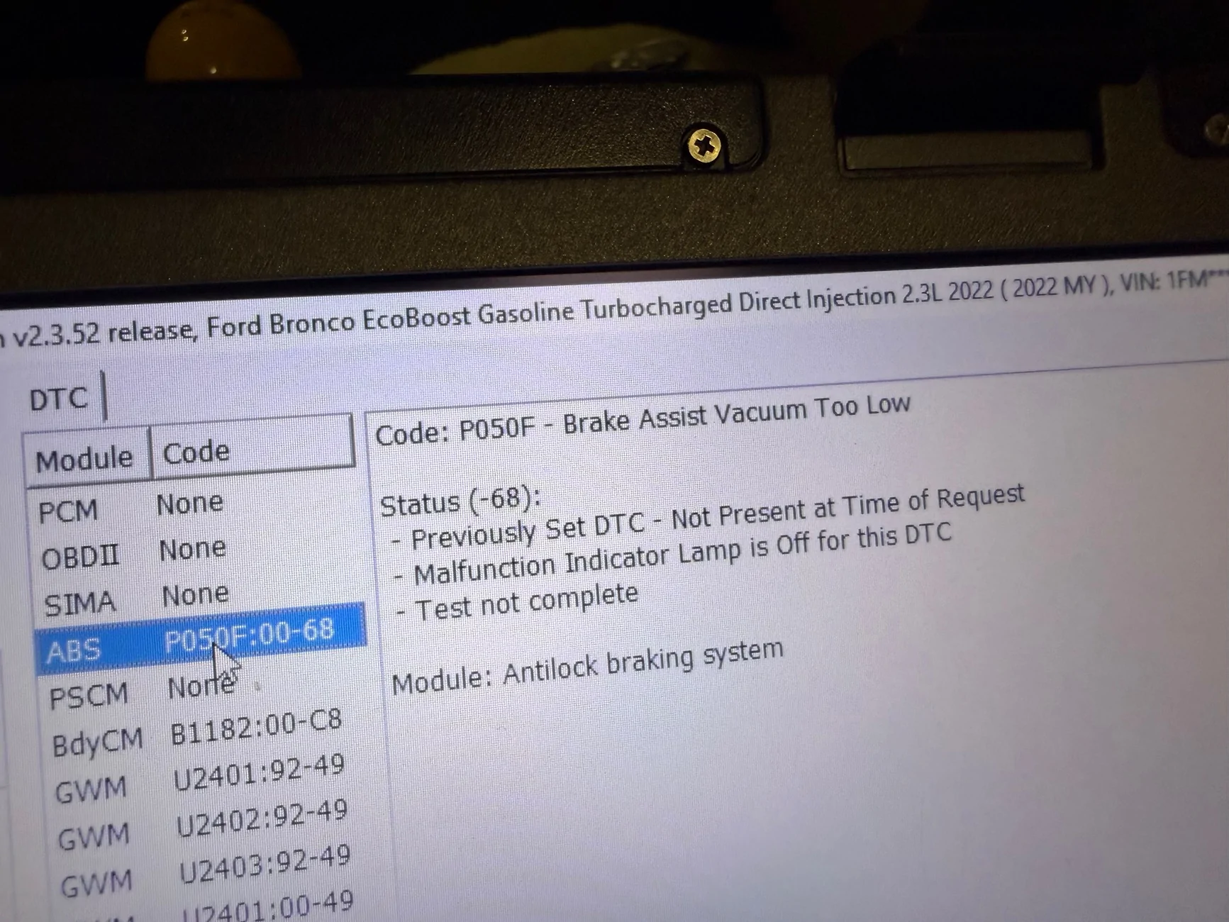 Ford Bronco Brake Light and Check Brake System IMG_2996