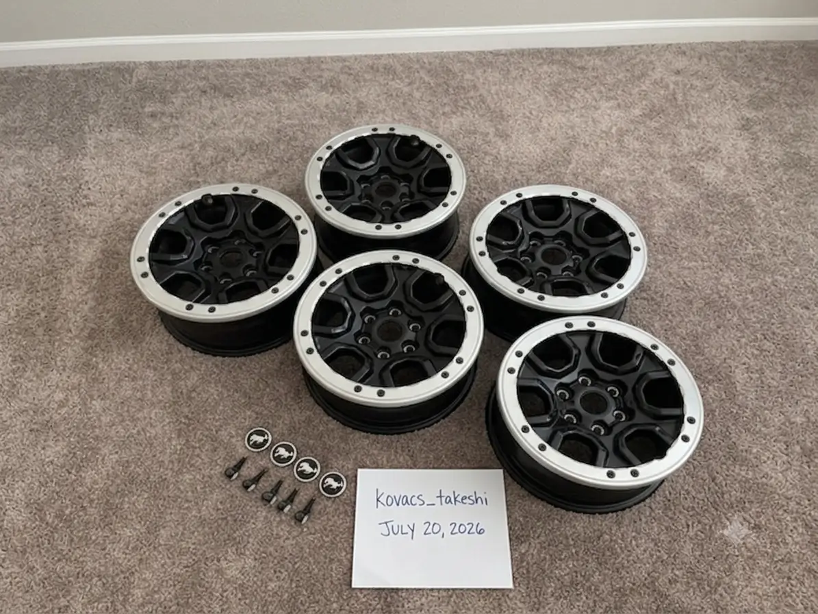 Ford Bronco 5 OEM 2023 Sasquatch Wheels + TPS Bronco Wheels