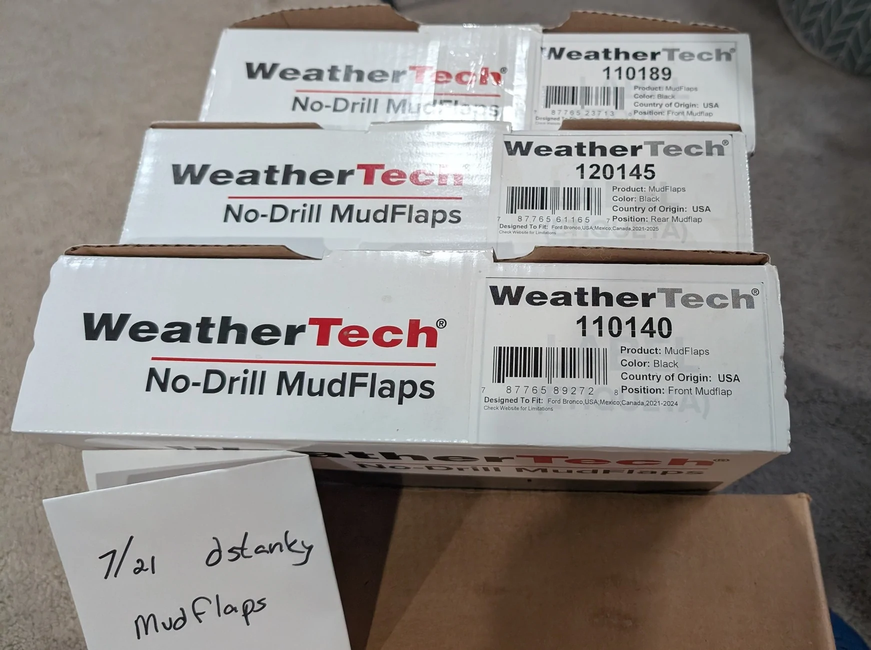 Ford Bronco For Sale - WeatherTech Mud Flaps PXL_20260721_105045556