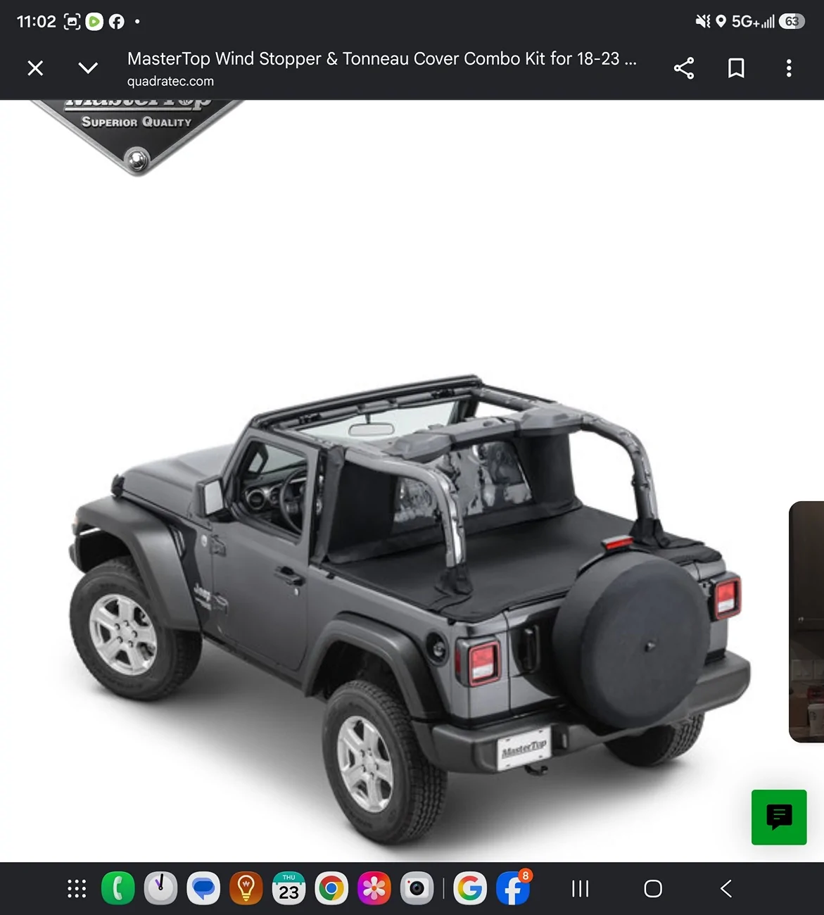 Ford Bronco Windbreakers, WindJammers and tonneau covers. Why can't we have cool stuff? Screenshot_20260723_110210_Chrom
