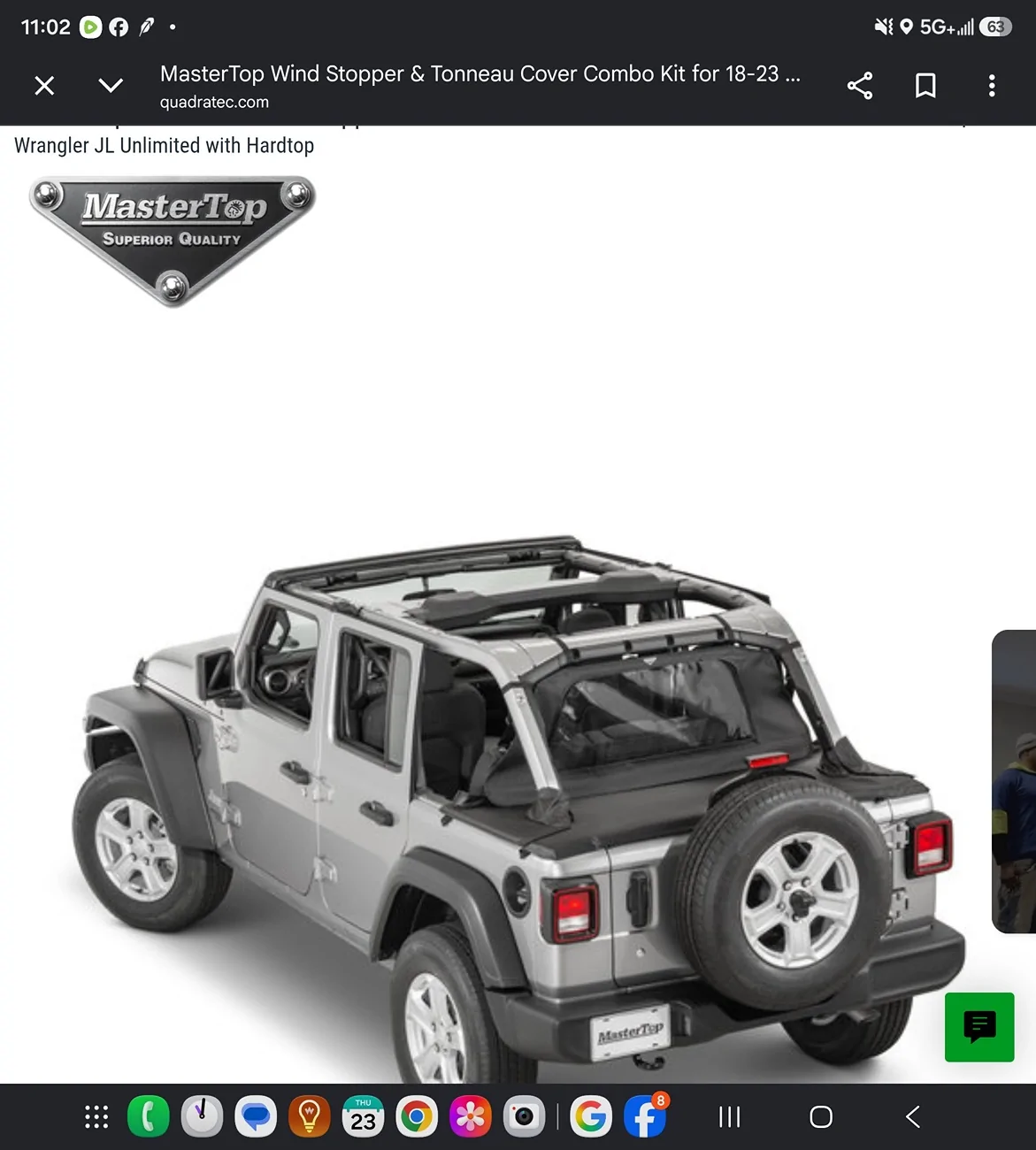 Ford Bronco Windbreakers, WindJammers and tonneau covers. Why can't we have cool stuff? Screenshot_20260723_110202_Chrom